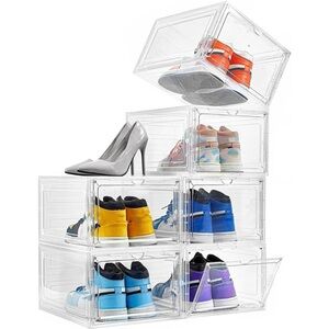 Clear Shoe Storage Box Set